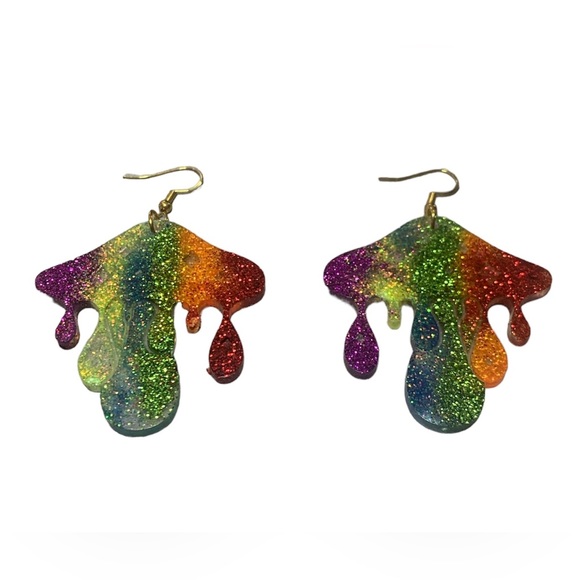 Resin hypoallergenic resin earrings - Picture 1 of 7